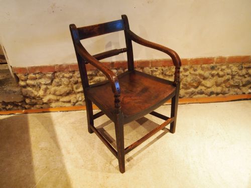 Chair Armchair East Anglian George III Elm Knife Back Windsor Chair C1810