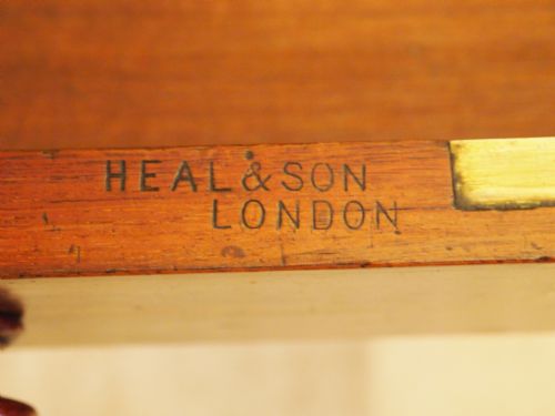 fig 3. Desk Victorian Plum pudding Mahogany fine quality Heal and Son London c1880