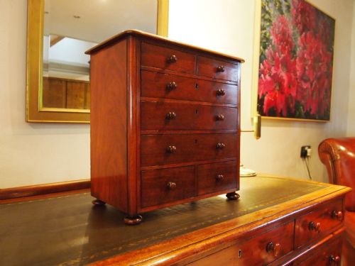 Chest of Drawers Victorian Mahogany Apprentice Miniature Jewellery Box C1880