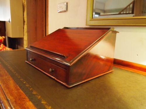Bureau Desk Top Writing Apprentice Piece Miniature George IV Mahogany C1820