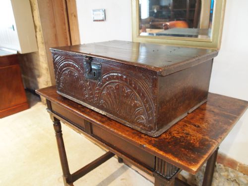 Bible Box Chest 17th Century Oak C1680