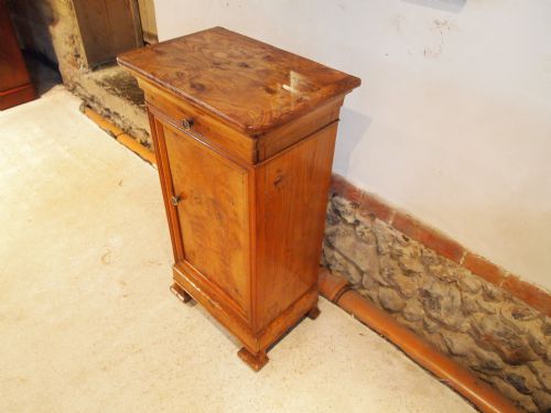 fig 2. Cupboard bedside cabinet Victorian period burr and pippy Elm c1880
