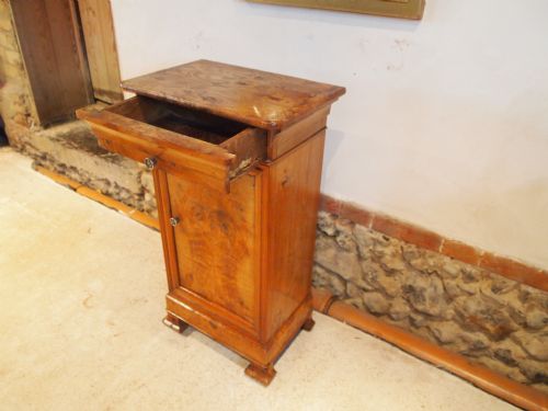fig 3. Cupboard bedside cabinet Victorian period burr and pippy Elm c1880