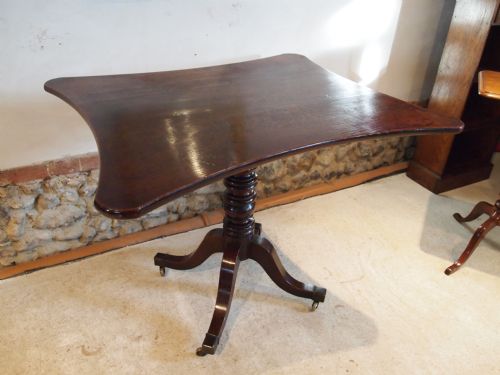 Table George III Oak Tilt Top Centre Side Lamp or Wine Table C1800