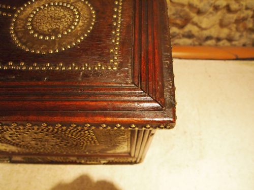fig 1. Coffer chest trunk Zanzibar mule chest Padouk c1890