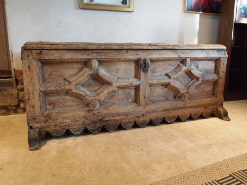 Chest Coffer Blanket Box Window Seat Cassone Gothic 17th Century Pine C1670