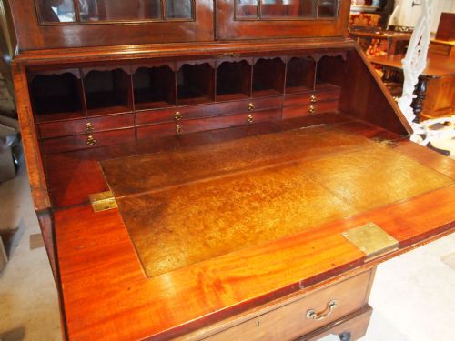 fig 2. Bureau bookcase George III Mahogany slim proportions c1790