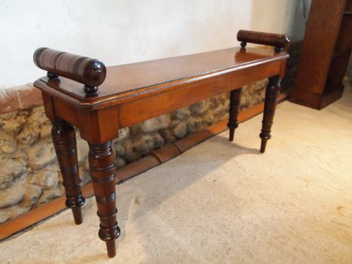 Settle Window Seat Hall Bench Fine Quality Rare Size Victorian Mahogany C1880