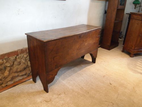 Coffer Blanket Box Chest Queen Anne Elm Six Plank C1700