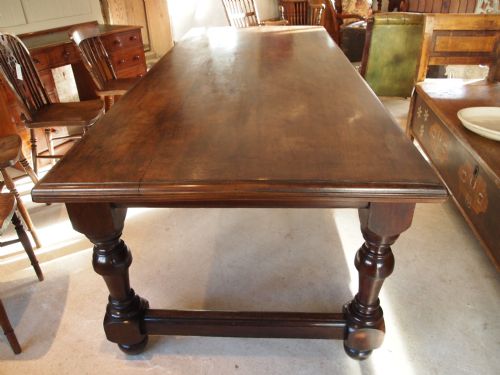 fig 2. Table stunning farmhouse refectory dining table Victorian solid Walnut seats 10 c1850