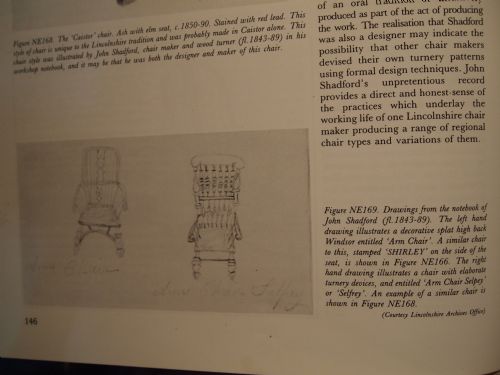 fig 1. Chair Windsor chair rare John Shadford Caistor Lincolnshire chair c1860