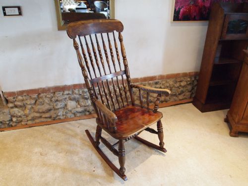 Chair Rocking Chair Rare Windsor John Shadford Caistor Lincolnshire C1870