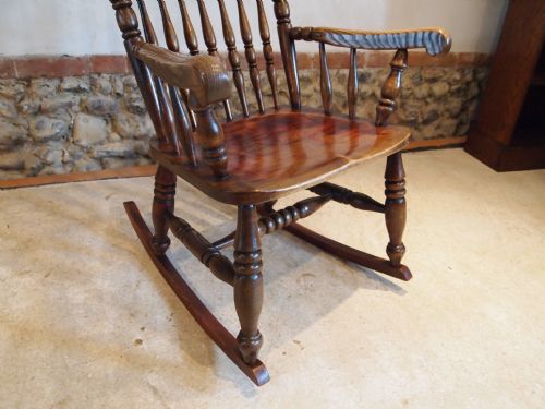 fig 1. Chair rocking chair rare Windsor John Shadford Caistor Lincolnshire c1870