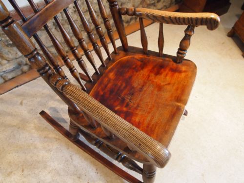 fig 3. Chair rocking chair rare Windsor John Shadford Caistor Lincolnshire c1870