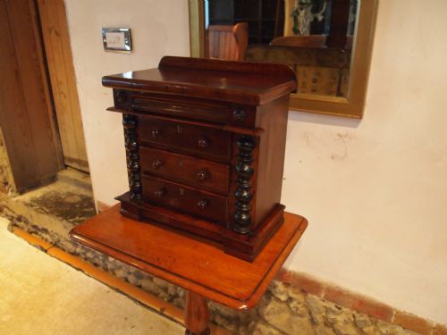 fig 1. Chest of drawers Victorian Mahogany Miniature apprentice chest c1880