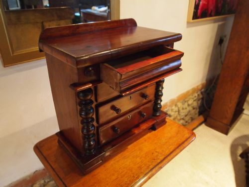 fig 2. Chest of drawers Victorian Mahogany Miniature apprentice chest c1880