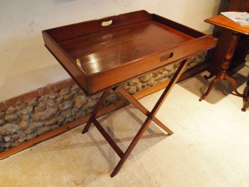 Butlers Tray and Stand Early Victorian Mahogany Fine Quality C1840