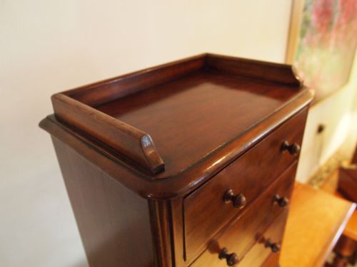 fig 1. Chest of drawers Miniature Victorian Mahogany apprentice chest jewellery box c1880