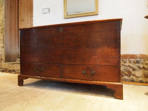 Chest Coffer Mule Chest George III Oak Dated 1804