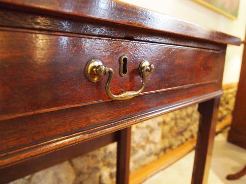 fig 1. Table console hall table rare drop flap George III Oak c1780