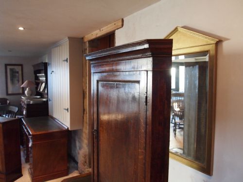 fig 3. Cupboard cabinet corner George III Oak and Mahogany c1770