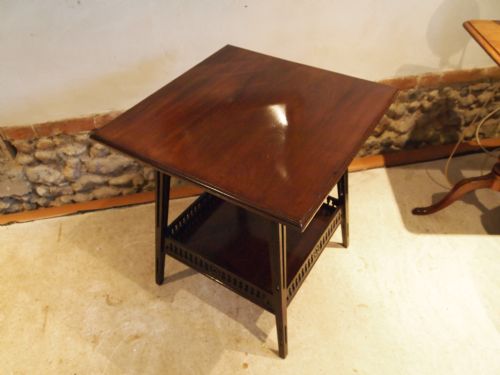 fig 3. Table Arts and Crafts Moorish design lamp hall or side table Walnut c1900