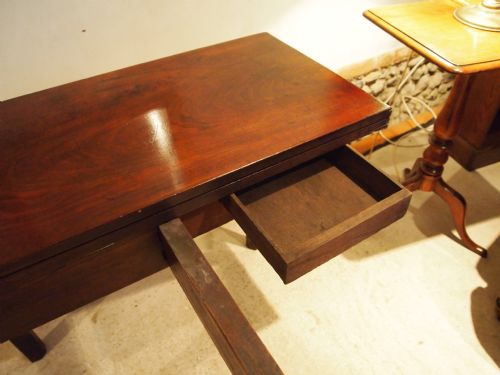fig 1. Table rare secret drawer George III Mahogany side lamp hall console table c1770