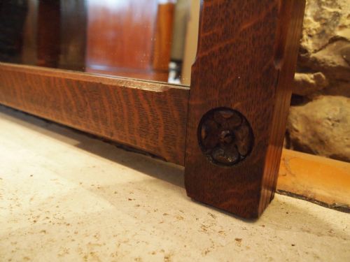 fig 2. Mirror Arts and Crafts Oak Pugin influenced mirror hall landing wall c1900