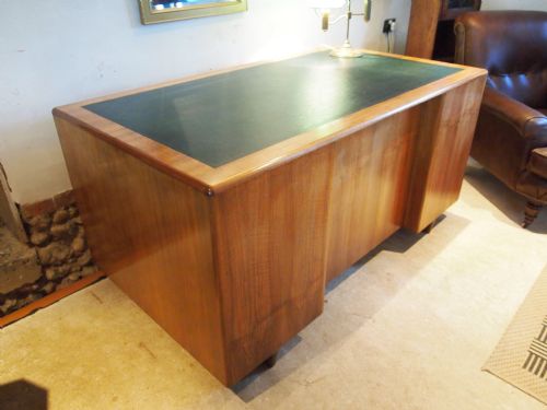 fig 2. Desk Art Deco Walnut and Mahogany by Robertson and Colman Ltd Norwich c1930