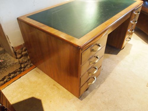 fig 3. Desk Art Deco Walnut and Mahogany by Robertson and Colman Ltd Norwich c1930