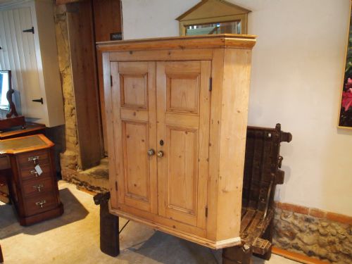 fig 1. Cupboard cabinet hanging corner cupboard George III Pine c1790