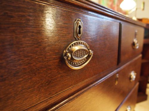 fig 1. Chest of drawers fine quality George III Oak c1800