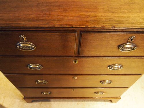fig 2. Chest of drawers fine quality George III Oak c1800
