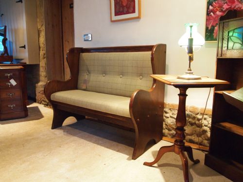 Pew Settle Bench Edwardian Oak C1900