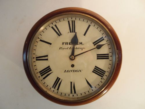 fig 2. Clock fine English Mahogany signed movement fusee clock French London c1890