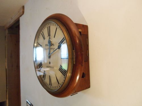 fig 3. Clock fine English Mahogany signed movement fusee clock French London c1890