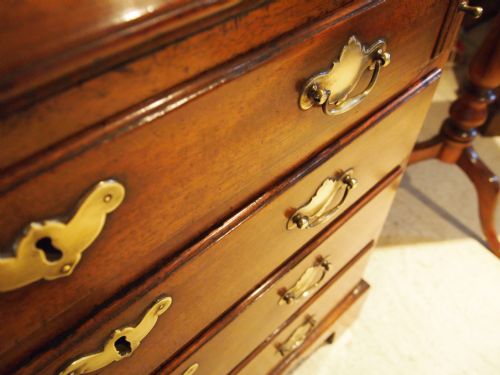 fig 1. Bureau very rare fine George II Mahogany small size 30 inches wide c1760