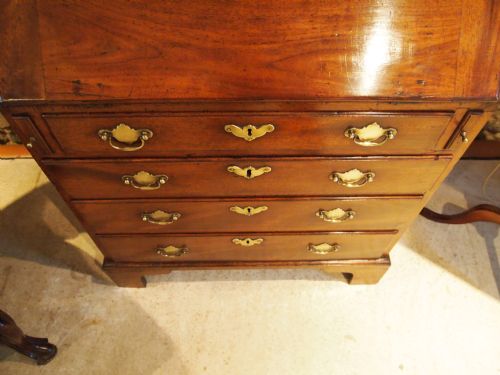 fig 2. Bureau very rare fine George II Mahogany small size 30 inches wide c1760