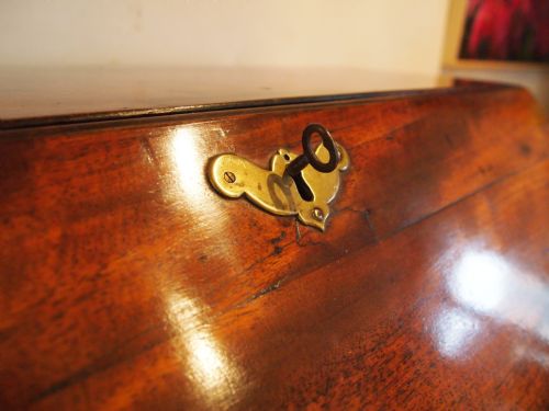 fig 3. Bureau very rare fine George II Mahogany small size 30 inches wide c1760