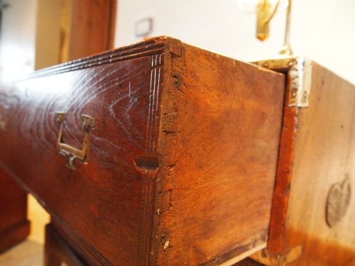 fig 2. Chest of drawers table Military campaign George IV Mahogany c1820