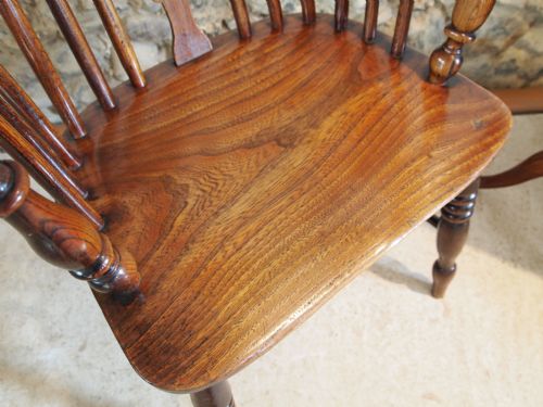fig 1. Chair fine Victorian Windsor armchair Lincolnshire region Ash and Elm c1860