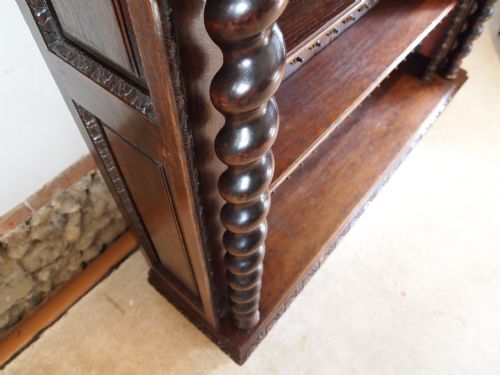 fig 1. Bookcase breathtaking Victorian Carved Oak bookcase c1880