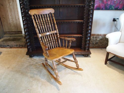 Chair Victorian Windsor Rocking Chair by John Shadford Caistor Lincolshire C1870