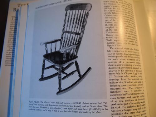 fig 2. Chair Victorian Windsor rocking chair by John Shadford Caistor Lincolshire c1870