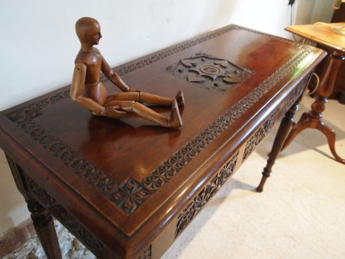 fig 1. Table hall console lamp or side table Victorian Mahogany c1880