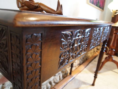 fig 2. Table hall console lamp or side table Victorian Mahogany c1880