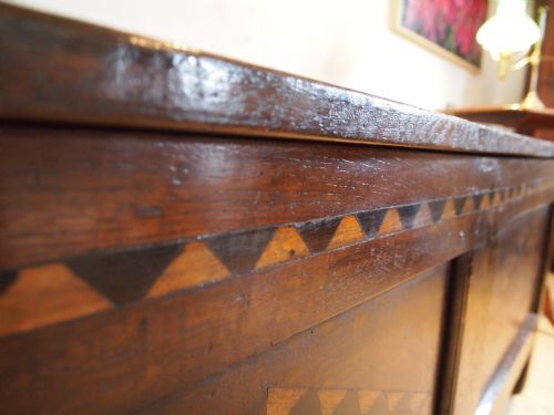 fig 3. Coffer chest blanket box Rare Charles II inlaid coffer Oak c1680
