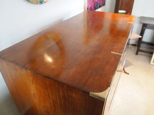 fig 1. Chest of drawers Victorian military campaign chest Teak c1860