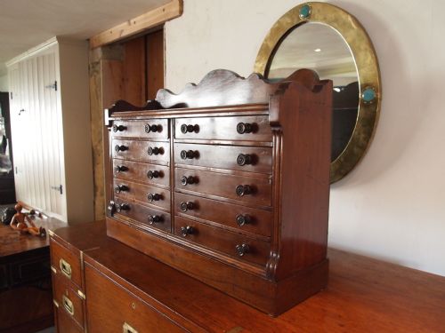 fig 2. Chest of drawers collectors specimen chest Victorian Walnut c1880