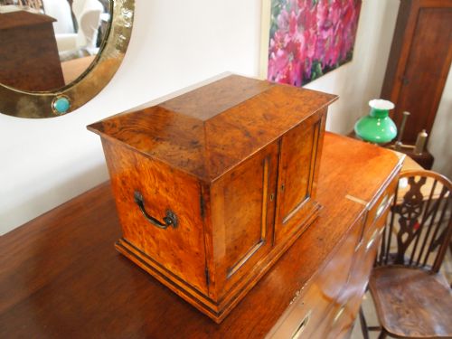 fig 1. Chest of drawers collectors chest desktop cabinet George IV burr Elm c1820